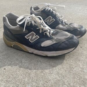 New Balance 587 Made In USA Men's Dark Blue and Light Gray Sneakers